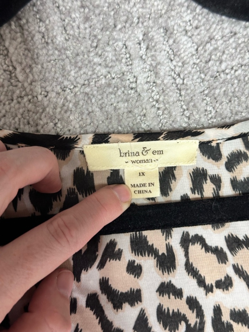 Brian & Em Leopard Print Tie-Front Swim Coverup | 1X - Picture 7 of 8
